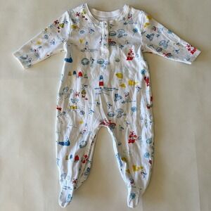 Petidoux Maisonette 6-9 Months Romper Pajamas Beach Ocean Baby Nautical White